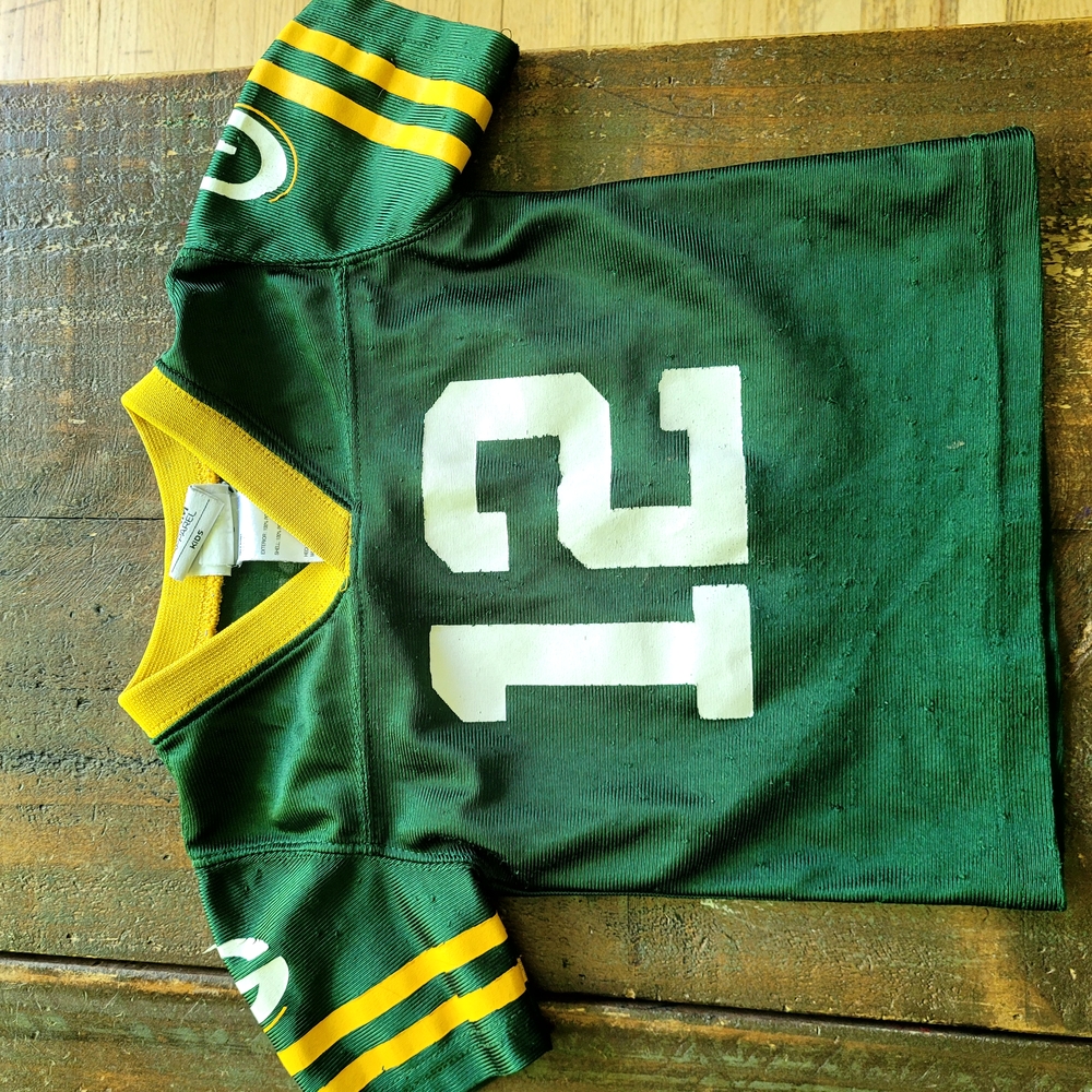 Green and Yellow Kids Sports Jersey